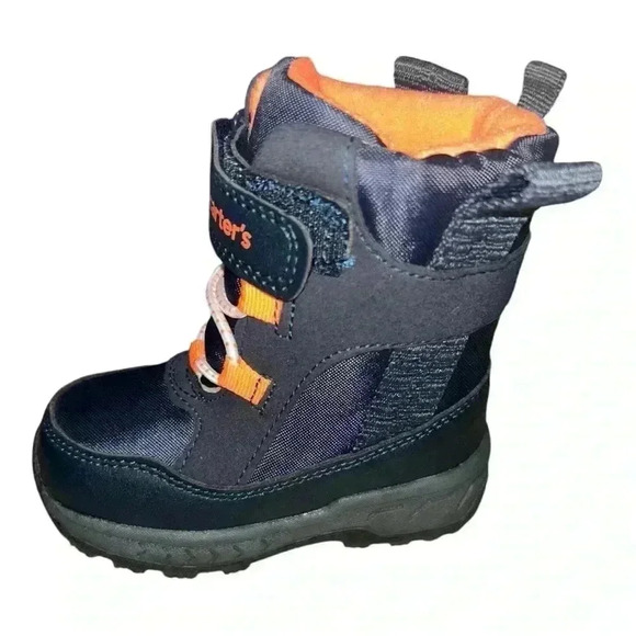 Carter's Other - NWOT Carter's Keilor Toddler Boys Navy Blue Orange/Gray Winter Snow Boots S6
￼￼￼